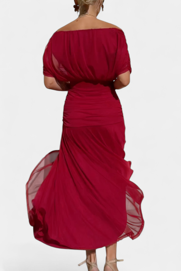Vestido envolvente cruzado con control de abdomen