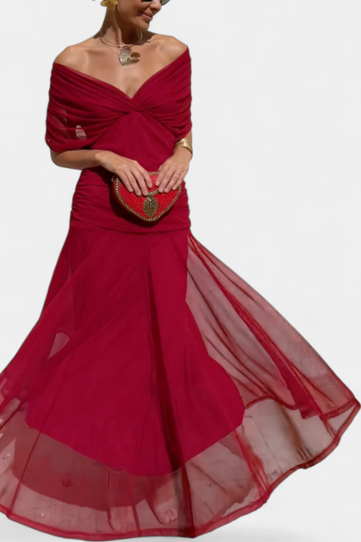 Vestido envolvente cruzado con control de abdomen