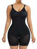 Faja posparto colombiana para mujer: control de abdomen, levantamiento de glúteos, faja moldeadora con cremallera en la entrepierna.