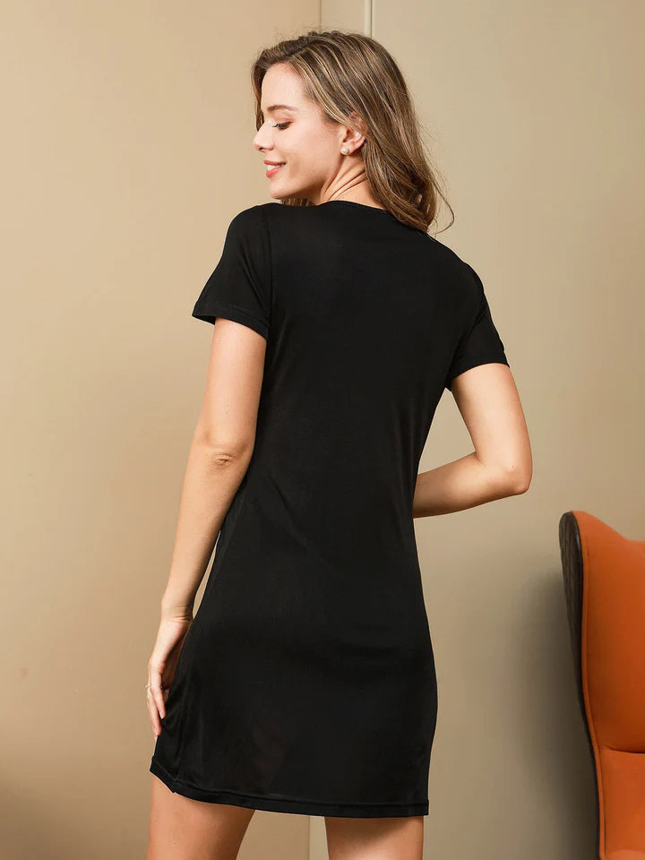 Vestido camisón elegante de jersey de seda