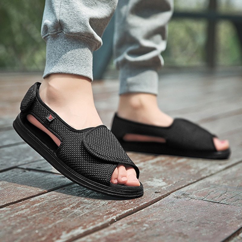 Sandalias Horma Ancha Coles Negro