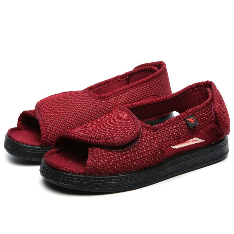 Sandalias Horma Ancha Coles Rojo
