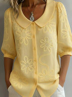 Blusa fresca para primavera, elegancia natural