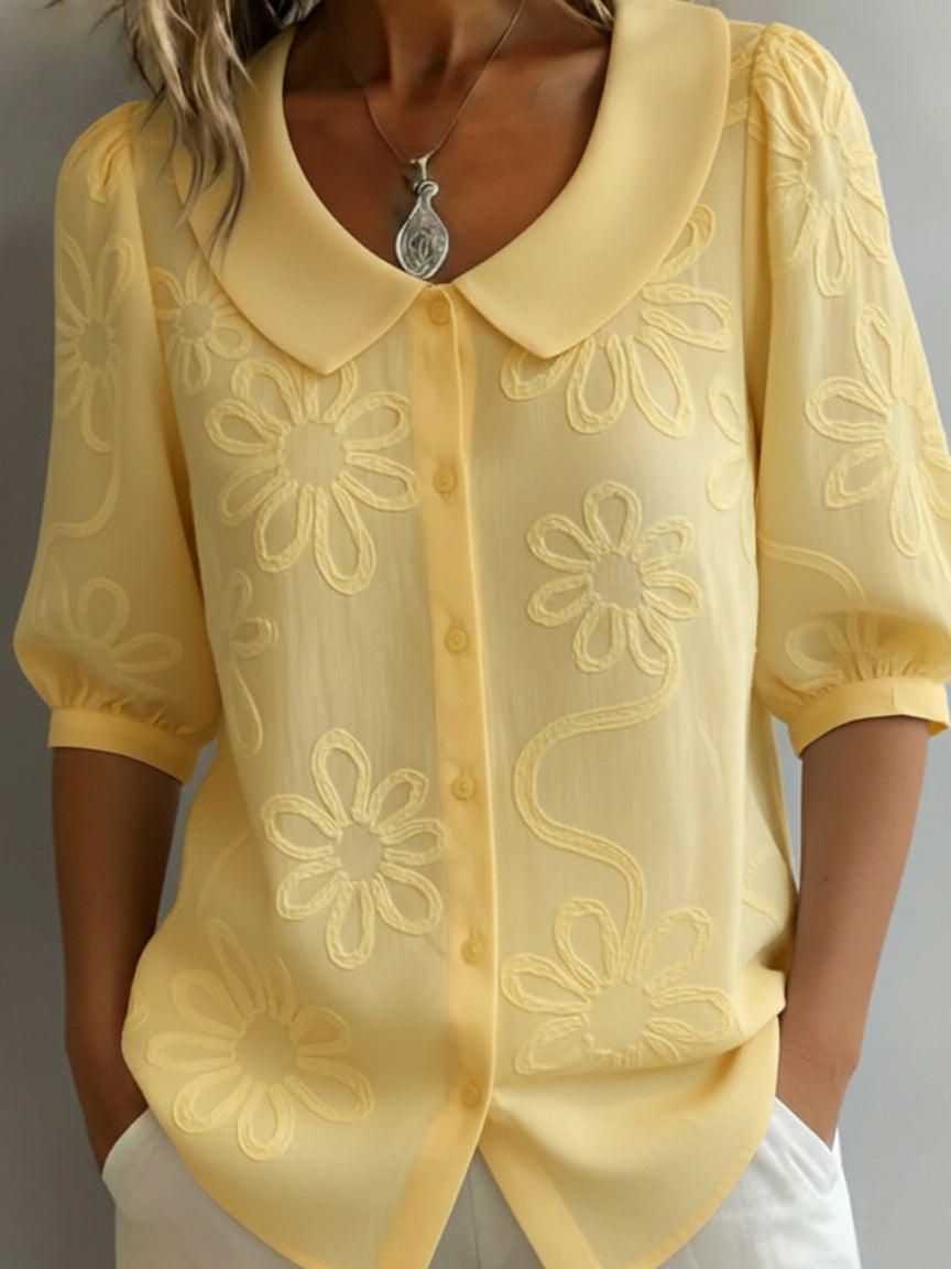 Blusa fresca para primavera, elegancia natural