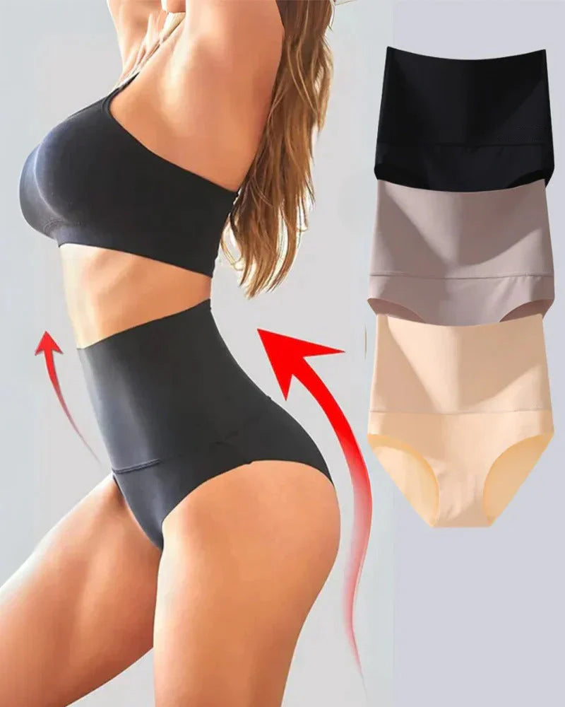 Paquete de 3 bragas de talle alto con control de abdomen