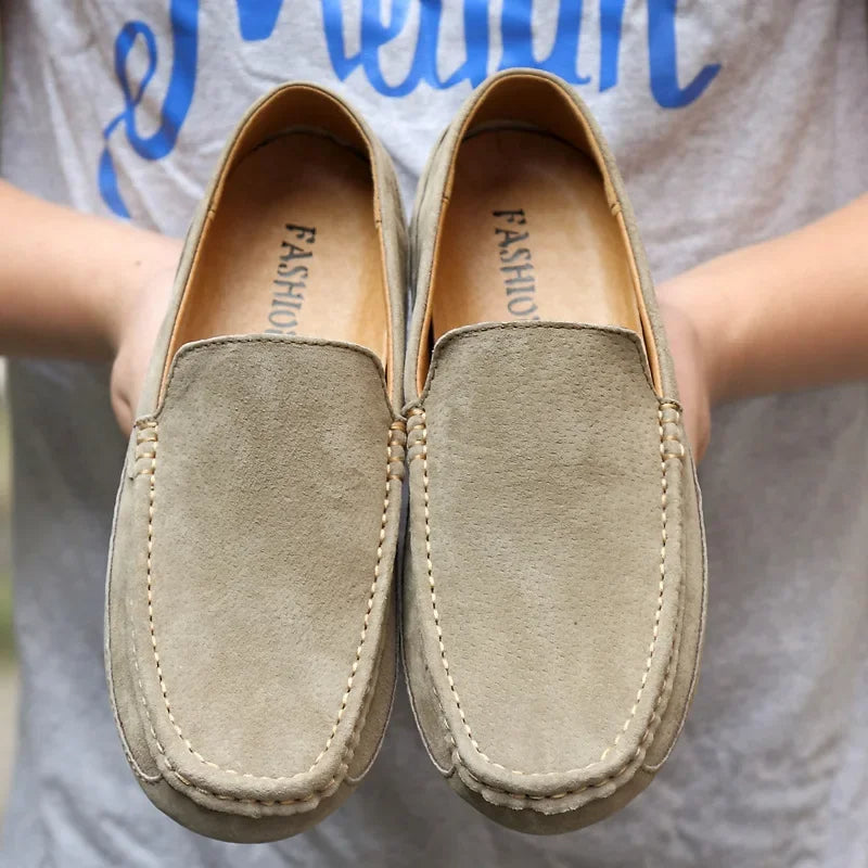 Mocasines elegantes de ante de primera calidad