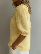 Blusa fresca para primavera, elegancia natural
