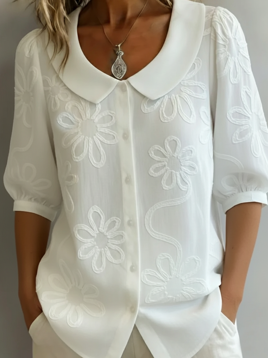 Blusa fresca para primavera, elegancia natural