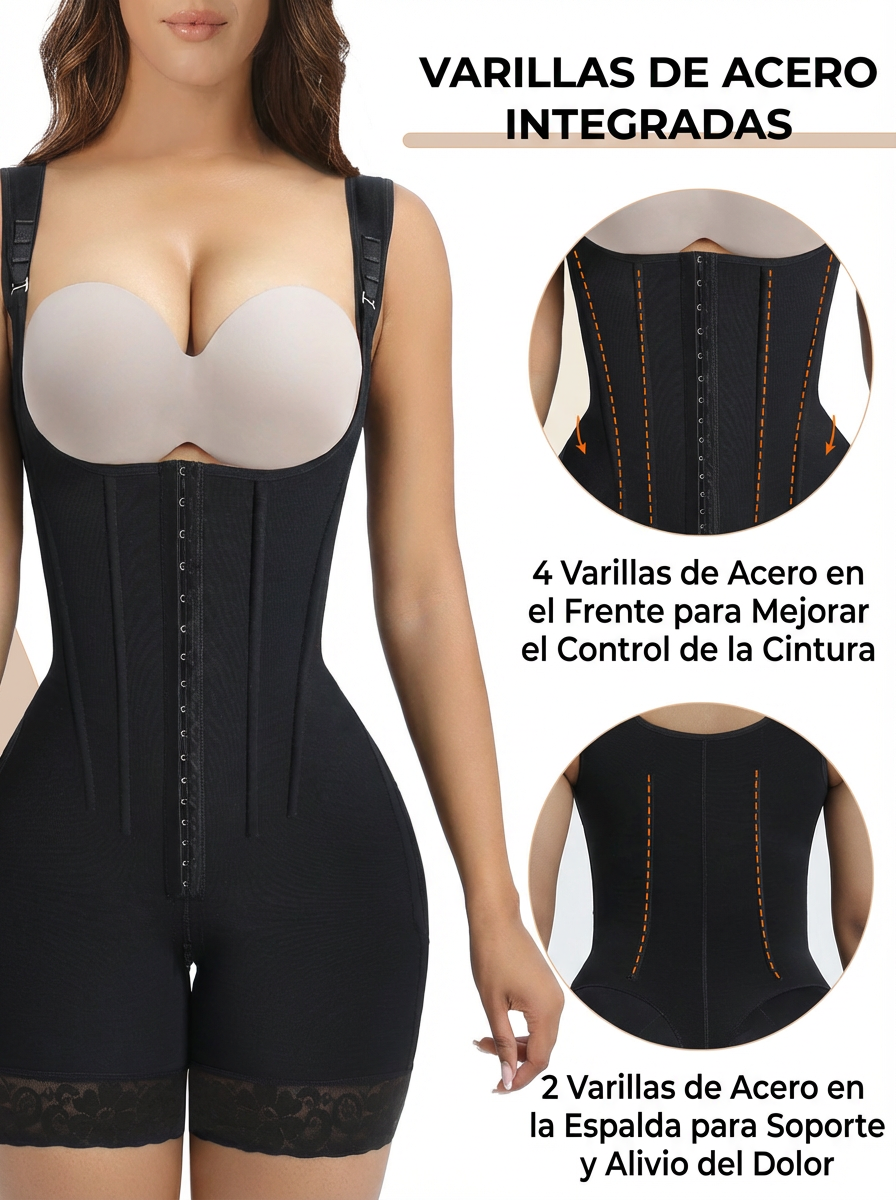 fajas para controlar el abdomen, fajas postparto para levantar los glúteos, prenda de compresión con varillas de acero