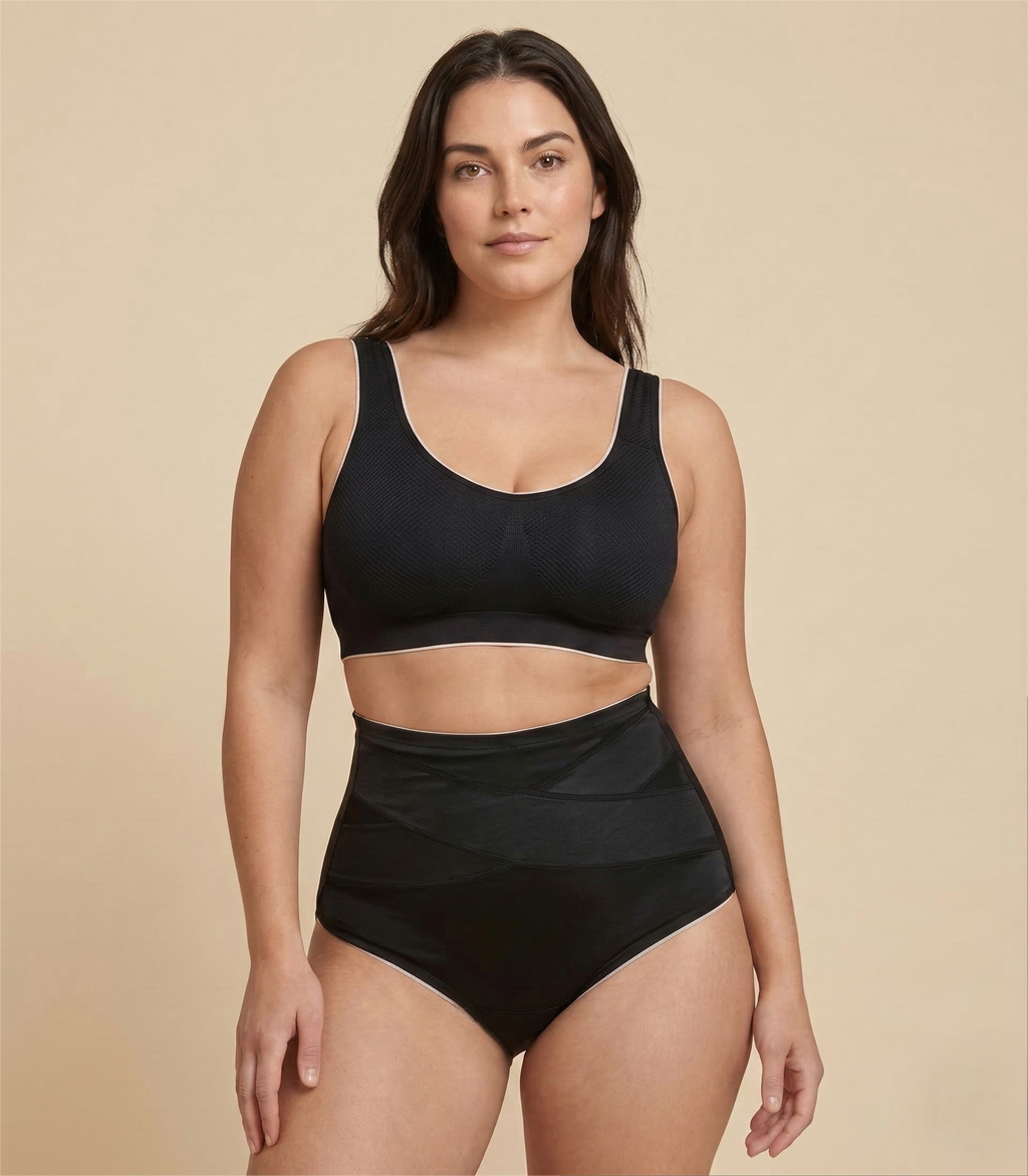 Pack x4 Panties con control de abdomen y moldeador de cintura.