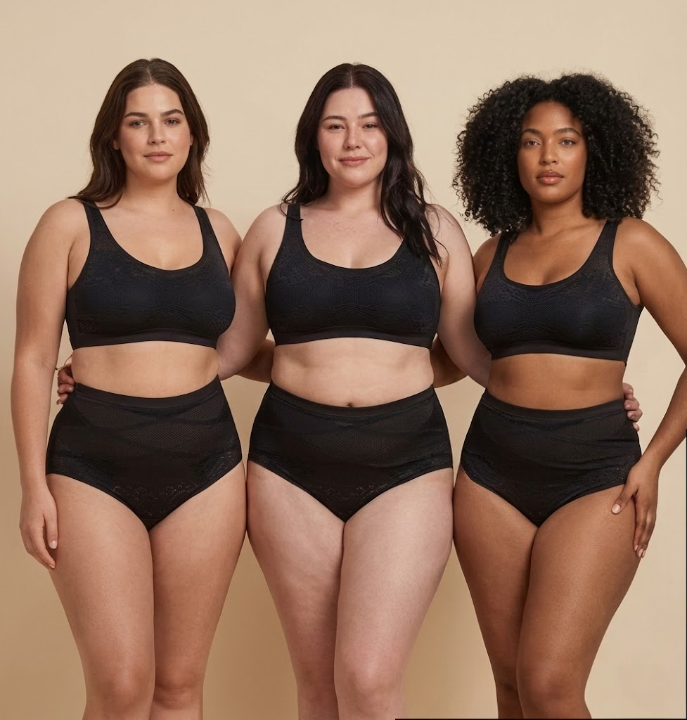 Pack x4 Panties con control de abdomen y moldeador de cintura.