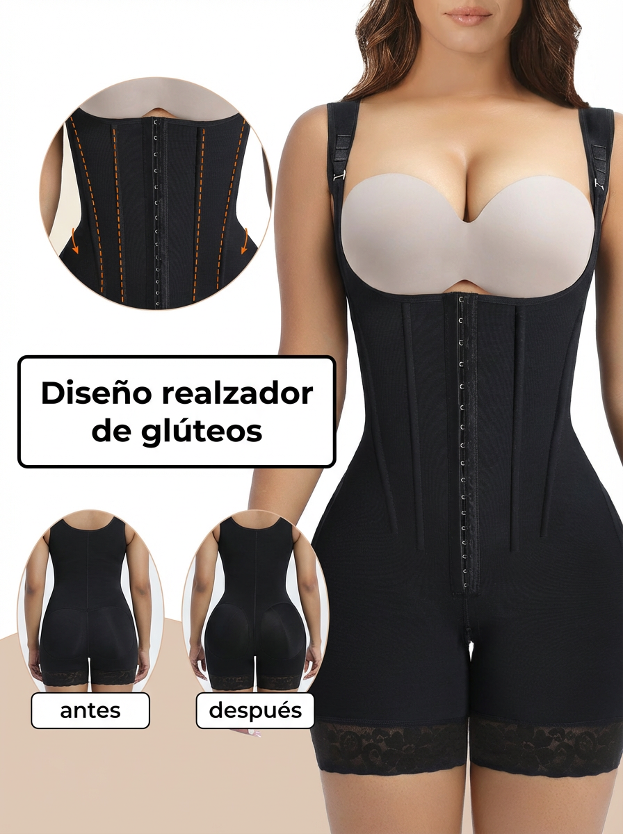 fajas para controlar el abdomen, fajas postparto para levantar los glúteos, prenda de compresión con varillas de acero