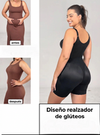 Faja posparto colombiana para mujer: control de abdomen, levantamiento de glúteos, faja moldeadora con cremallera en la entrepierna.