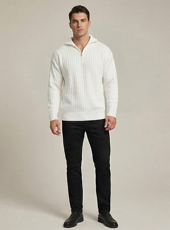 Pack x2 Suéter de manga larga con cuello alto, estilo casual, moderno y versátil.