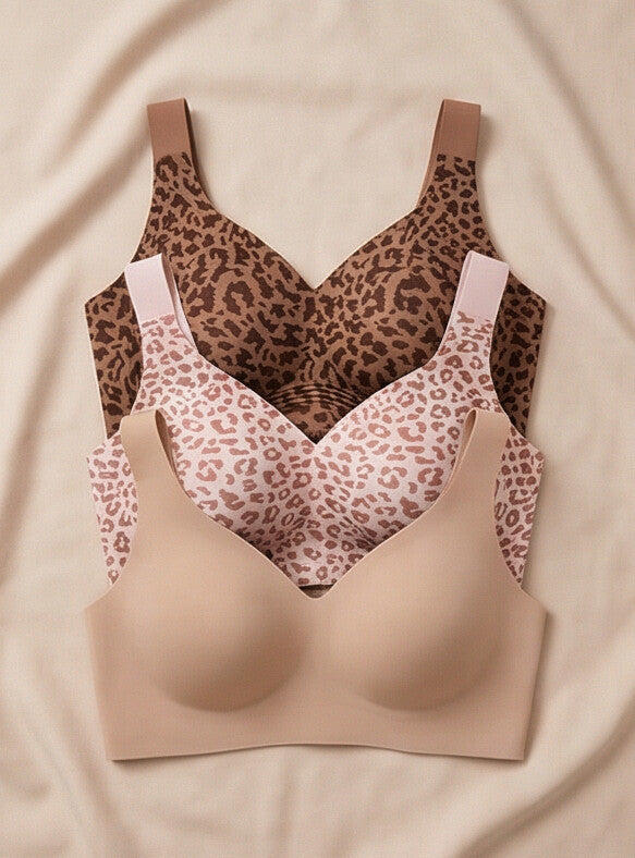 Sujetadores push-up Leopardo - Pack x3