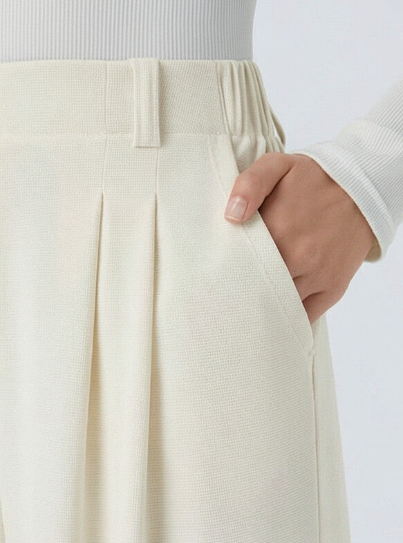 Pantalón elástico de cintura alta
