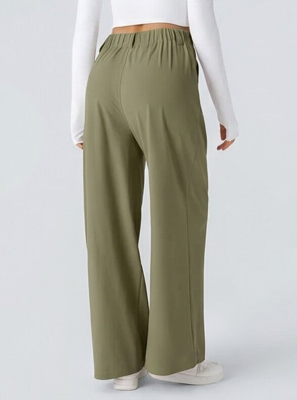 Pantalón elástico de cintura alta