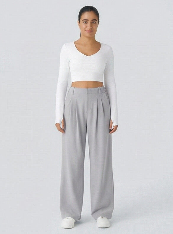 Pantalón elástico de cintura alta