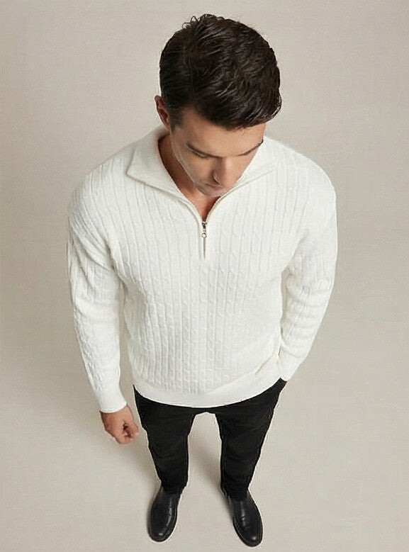 Pack x2 Suéter de manga larga con cuello alto, estilo casual, moderno y versátil.