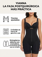 Faja posparto colombiana para mujer: control de abdomen, levantamiento de glúteos, faja moldeadora con cremallera en la entrepierna.