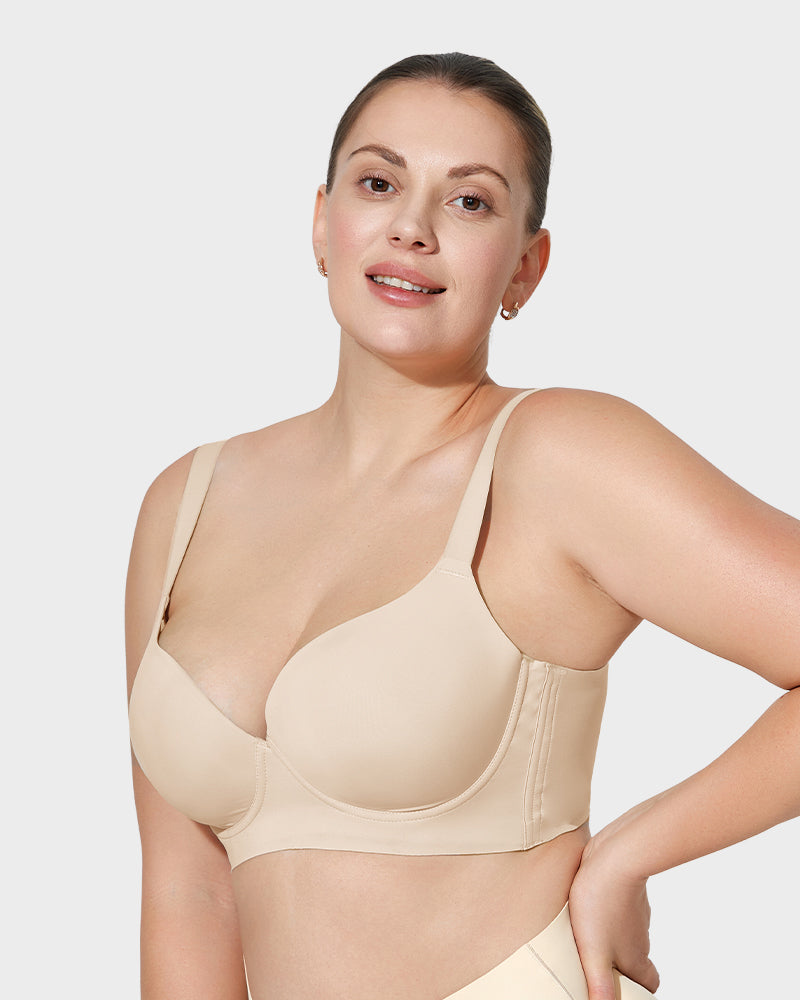 Sujetador push-up escotado que alisa la espalda
