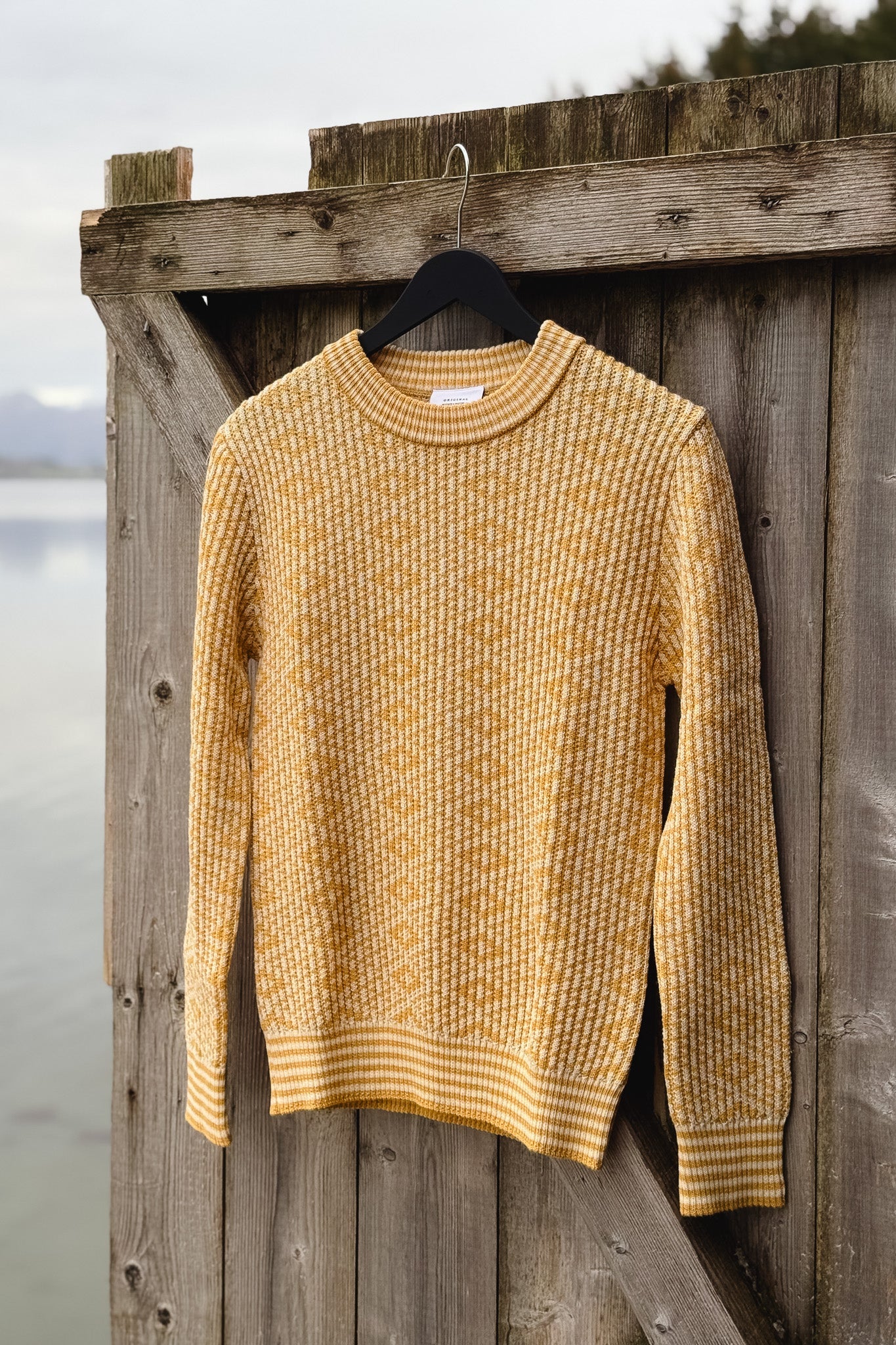 Sweater de lana estampado Cuello redondo Unisex