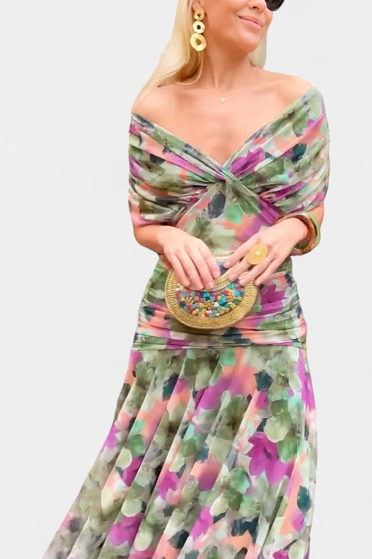 Vestido envolvente cruzado con control de abdomen