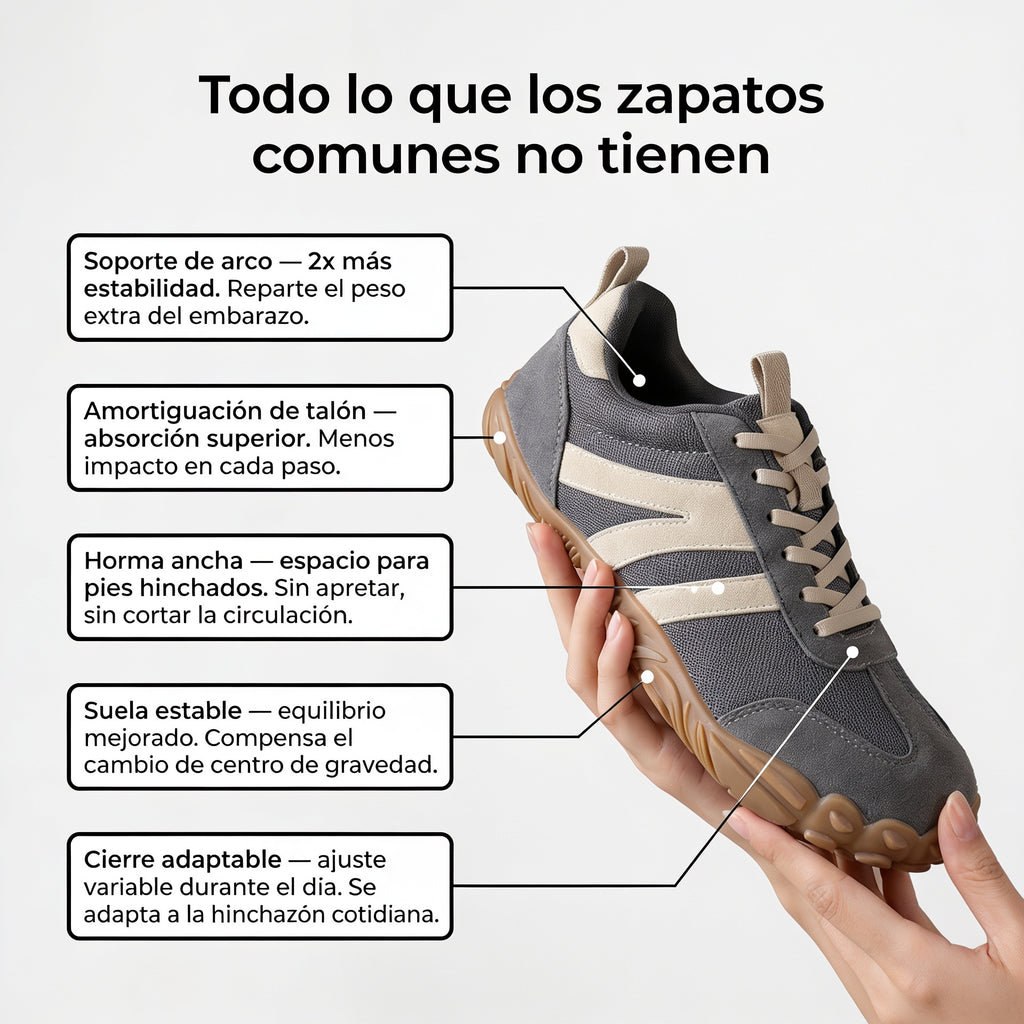 Zapatillas ortopedicas pre lactancia Nude Power
