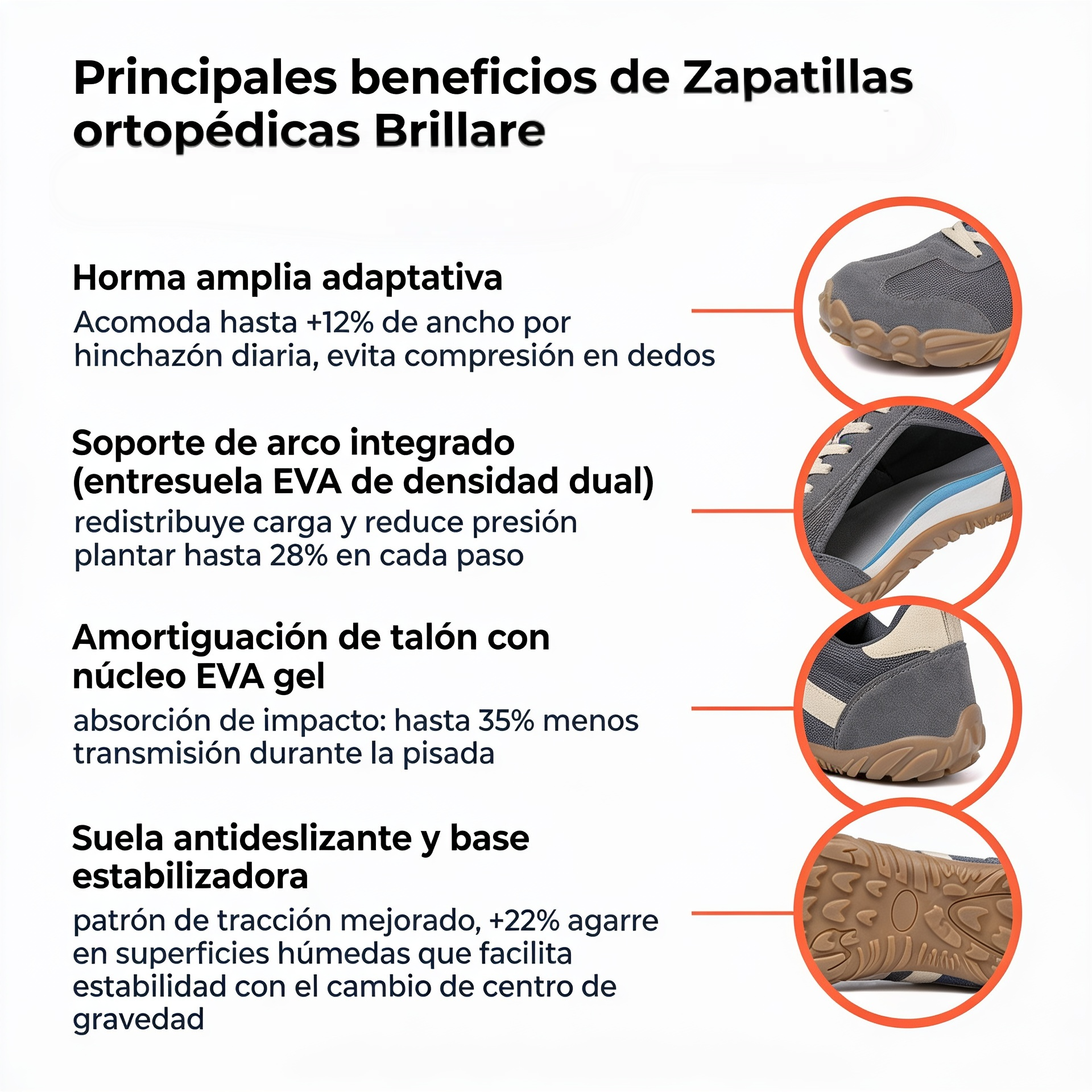 Zapatillas ortopedicas pre lactancia Rosa de cedro
