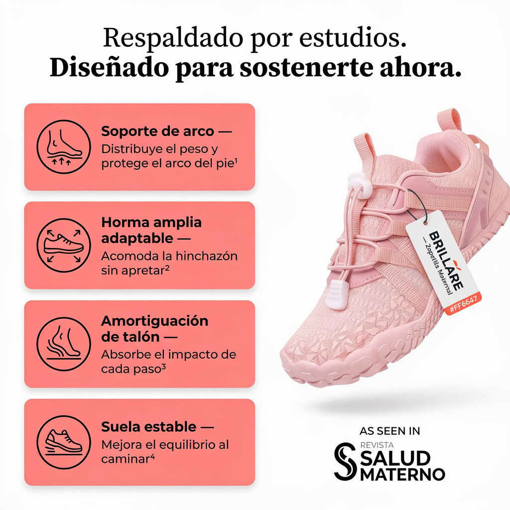 Zapatillas ortopedicas pre lactancia Rosa de cedro