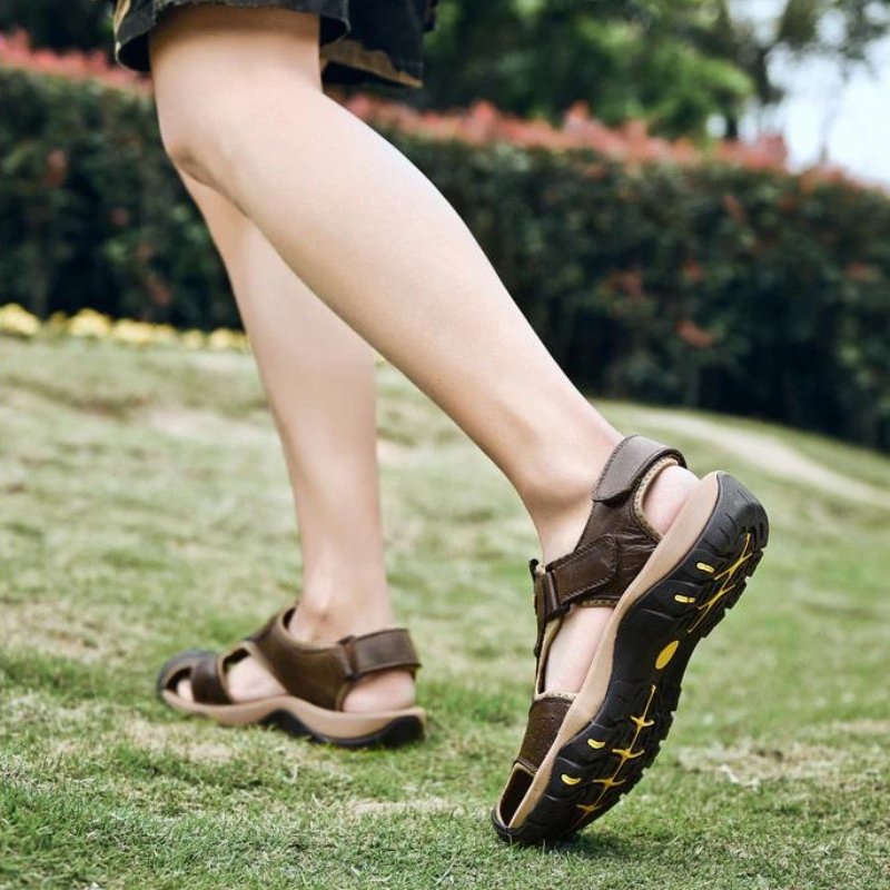 Sandalias Ortopédicas Correa Marrón