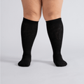 Medias Rodilla Elásticas Negro