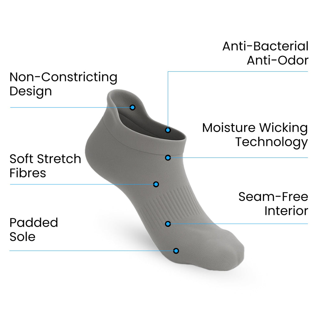 Calcetines Tobilleros Pack 3 Gris