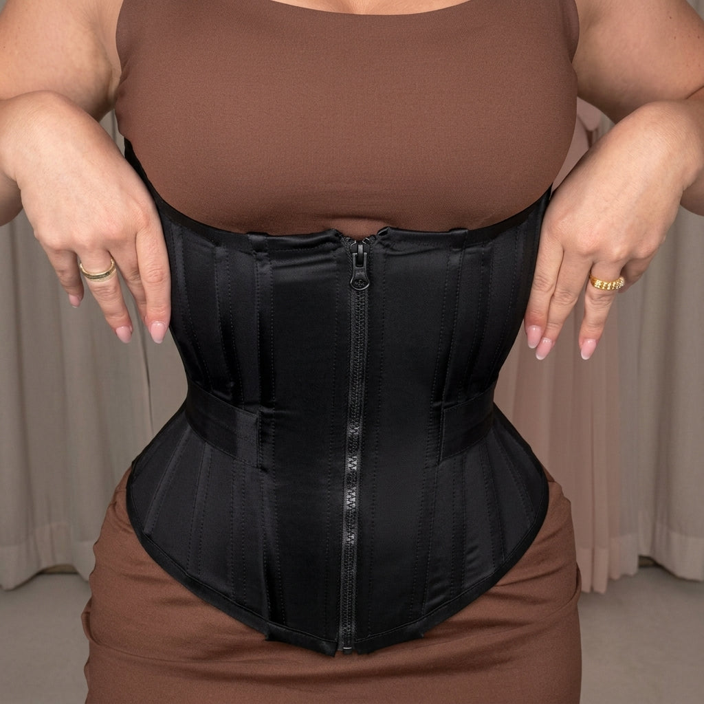 Fajas Colombianas Corsé con varillas y banda elástica